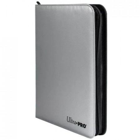 Ultra PRO 9-Pocket Zippered PRO-Binder: Silver Made With Fire Resistant Materials