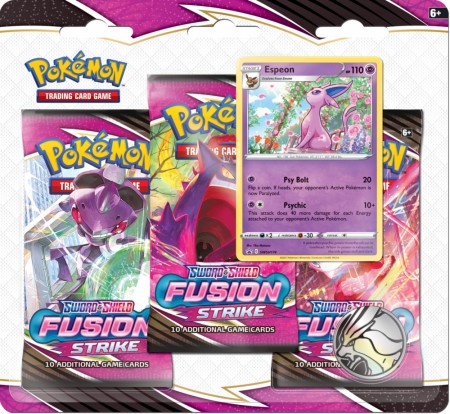 Pokémon Sword and Shield - Fusion Strike 3-pack blister - 1 av hver